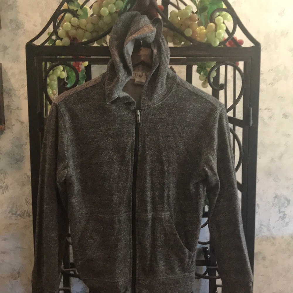 OP Boys Gray Zippered Hoodie. Size 10/12.